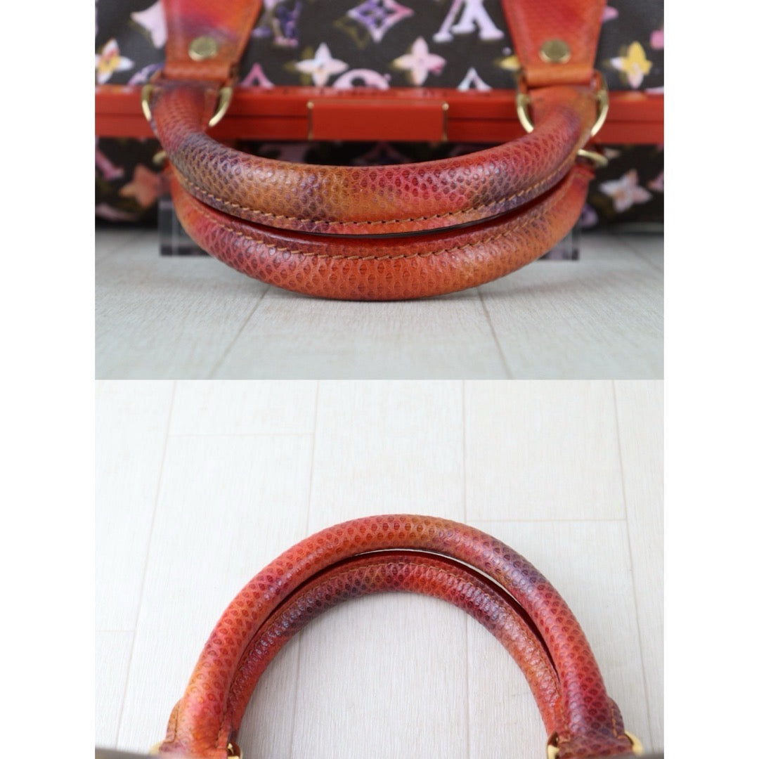 Include Entrupy Certificate of Authenticity｜Excellent（Rank SA）｜ Louis Vuitton Richard Prince Monogram Watercolor Papillon Frame Top Handle Bag｜S26081801