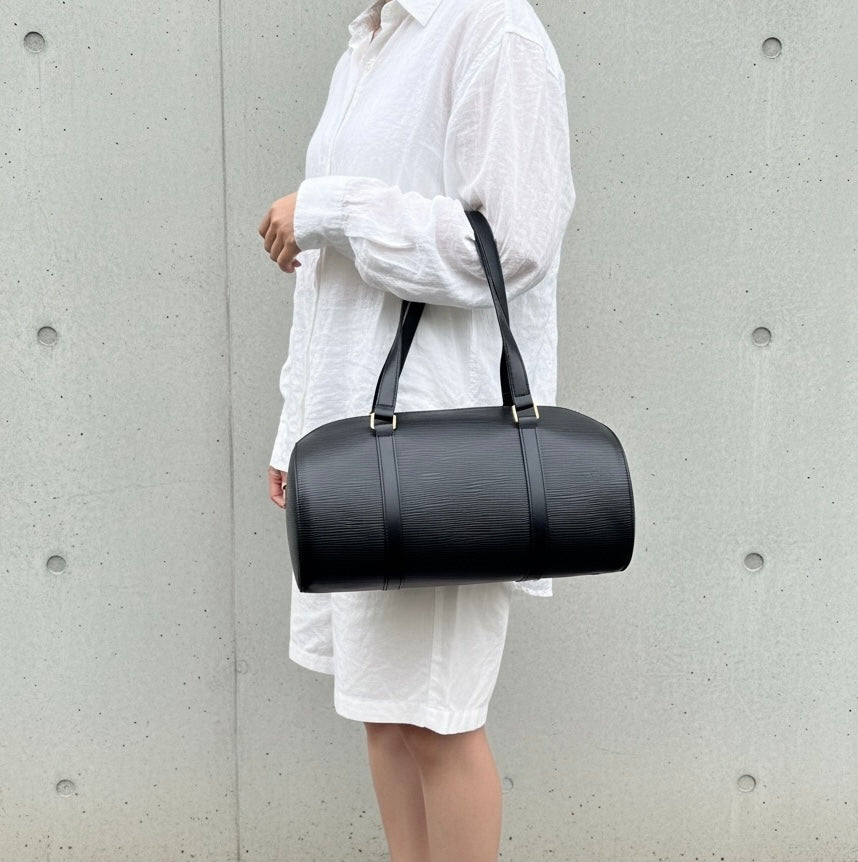 Include Entrupy Certificate of Authenticity｜Very Good ( Rank A)｜ Louis Vuitton Epi Soufflot Handbag Black｜26042814