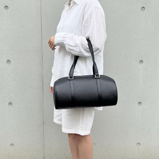 Include Entrupy Certificate of Authenticity｜Very Good ( Rank A)｜ Louis Vuitton Epi Soufflot Handbag Black｜26042814