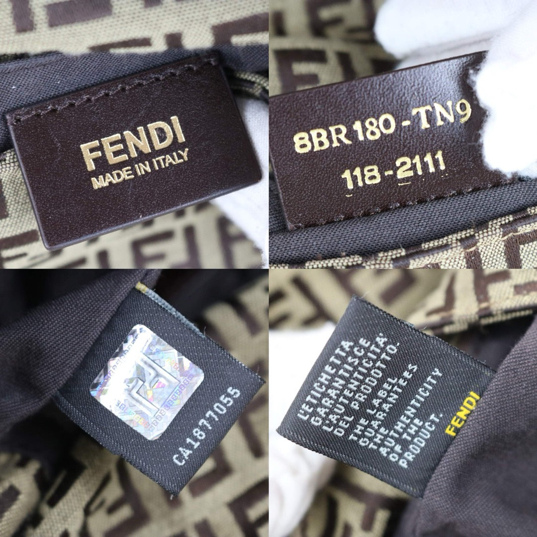 Include Entrupy Certificate of Authenticity｜Good ( Rank AB)｜ FENDI Zucca Mamma Baguette Shoulder Bag Brown｜S26082402