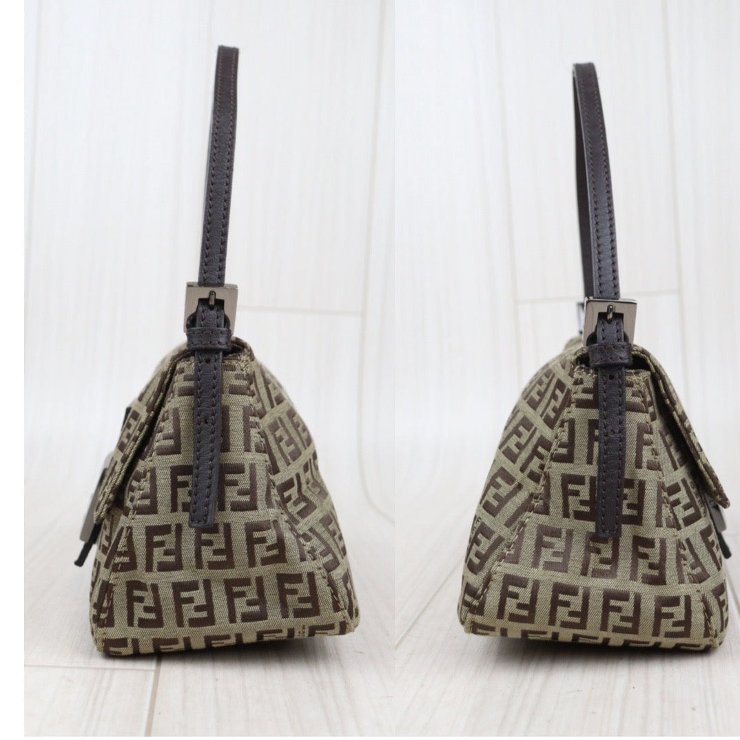 Rank A ｜ FENDI Zucca Mamma Baguette Shoulder Bag ｜23122410