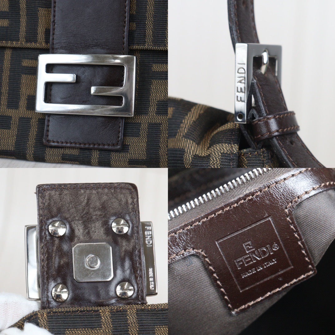 Rank A｜ FENDI Zucca Mamma Baguette Shoulder Bag ｜23092804