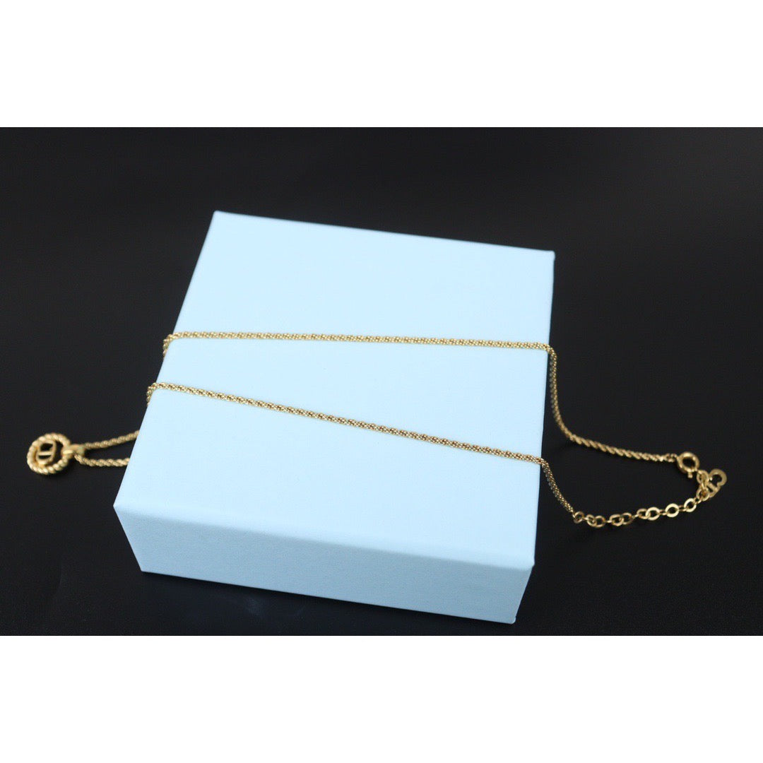 Rank A ｜ Dior CD Necklace Gold Plated ｜24061329