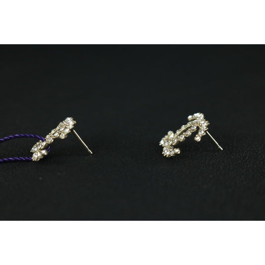 Include Authentic Detective Certificate of Authenticity｜Very Good ( Rank A) ｜ CHANEL C20A Coco Mark Rhinestone Golden  Earrings Made In 2020Year｜S26022607