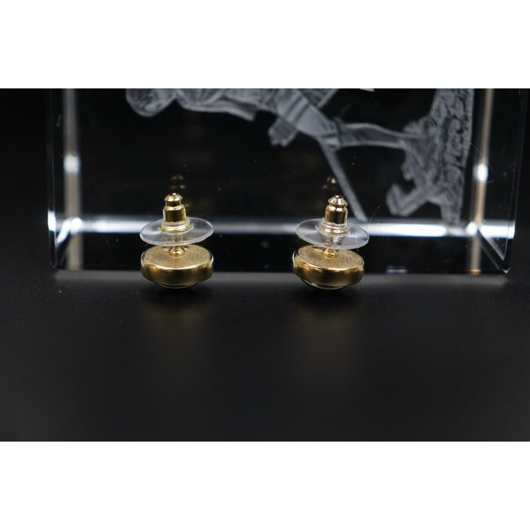 Include Authentic Detective Certificate of Authenticity｜Very Good ( Rank A) ｜CHANEL D20B COCO Mark Black Golden Rhinestone Earrings Made In 2020Year｜S26031027