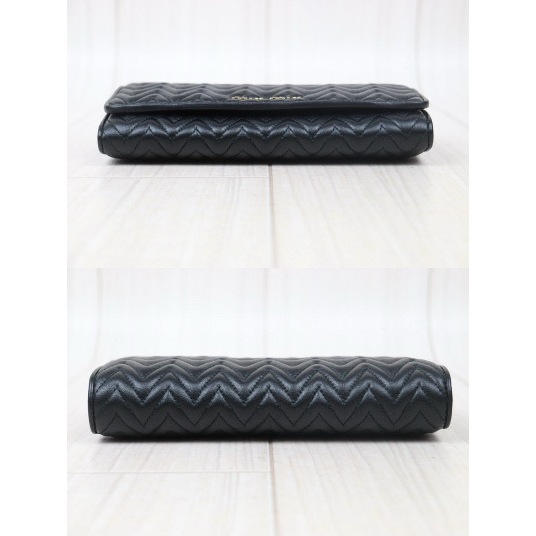 Excellent（Rank SA）｜MiuMiu Lamb Skin Long Style Wallet ｜24110709