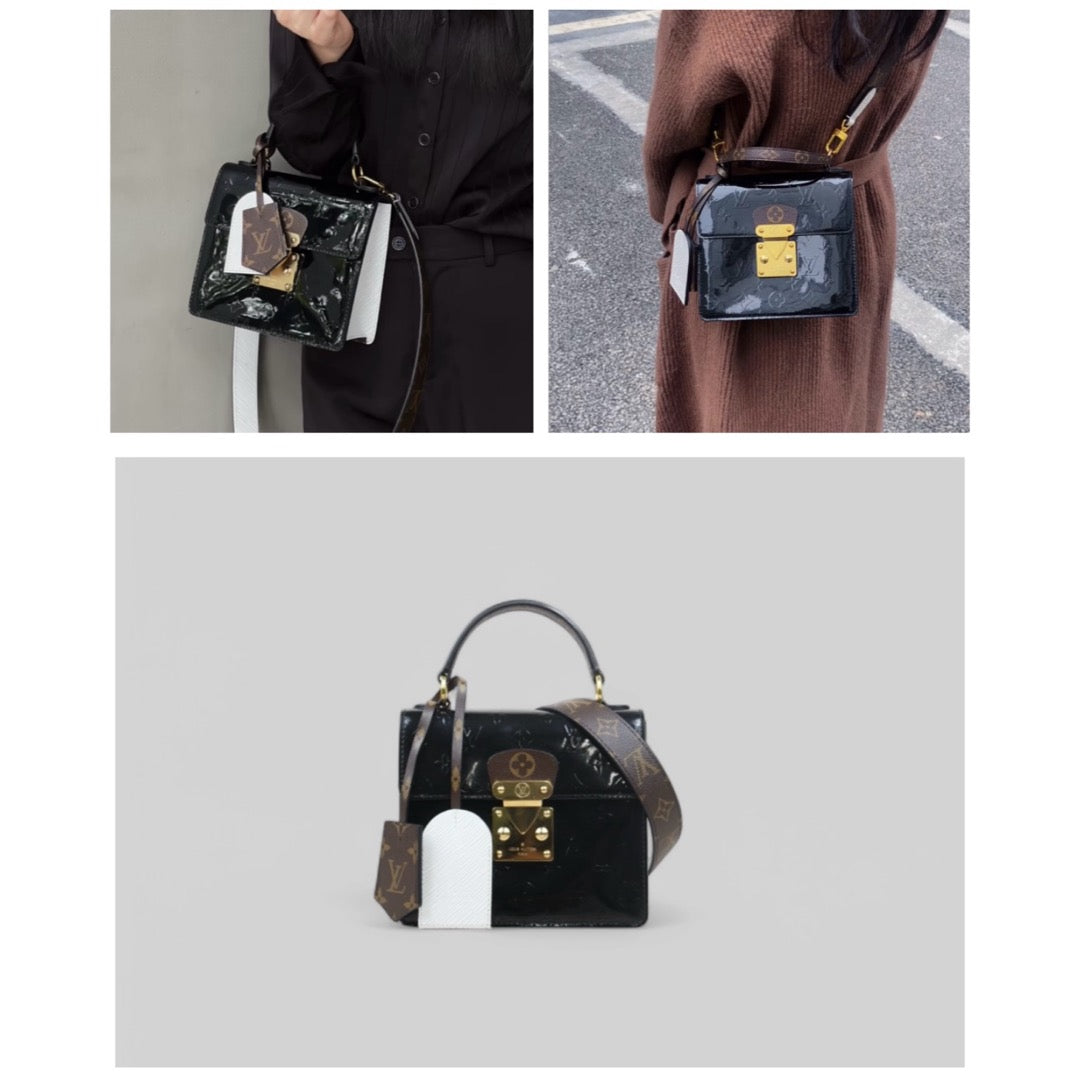 Very Good ( Rank A)｜LV Monogram Street Spring HandBag With ShoulderBag Black｜24103120