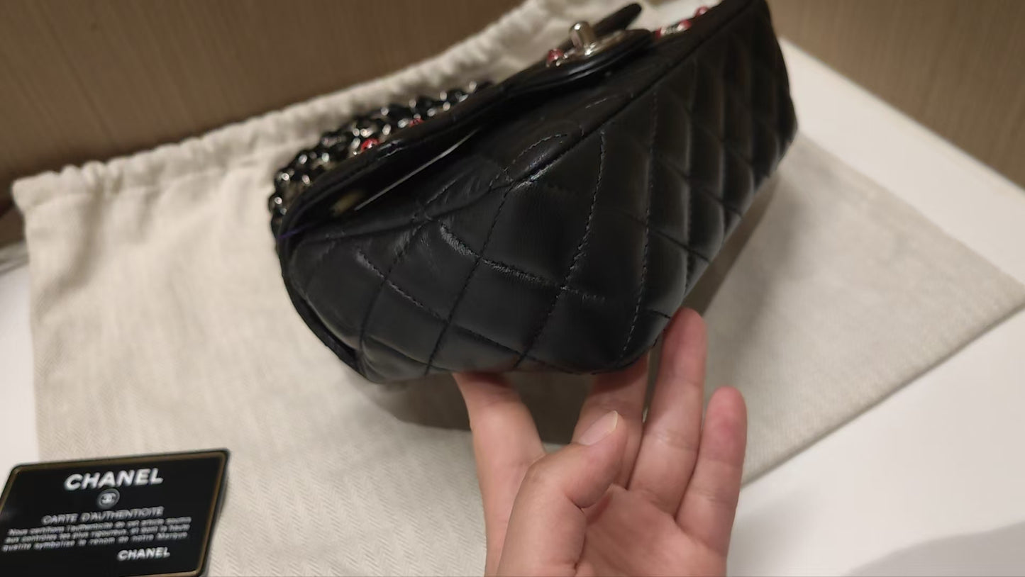 CHANEL Matrasse Single Flap 20 Shoulder Bag ladybug