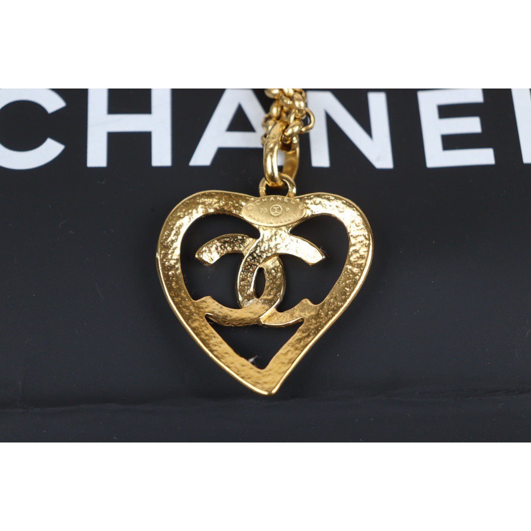 Rank A ｜ CHANEL Coco Mark 24K Gold Plated Necklace｜24012521