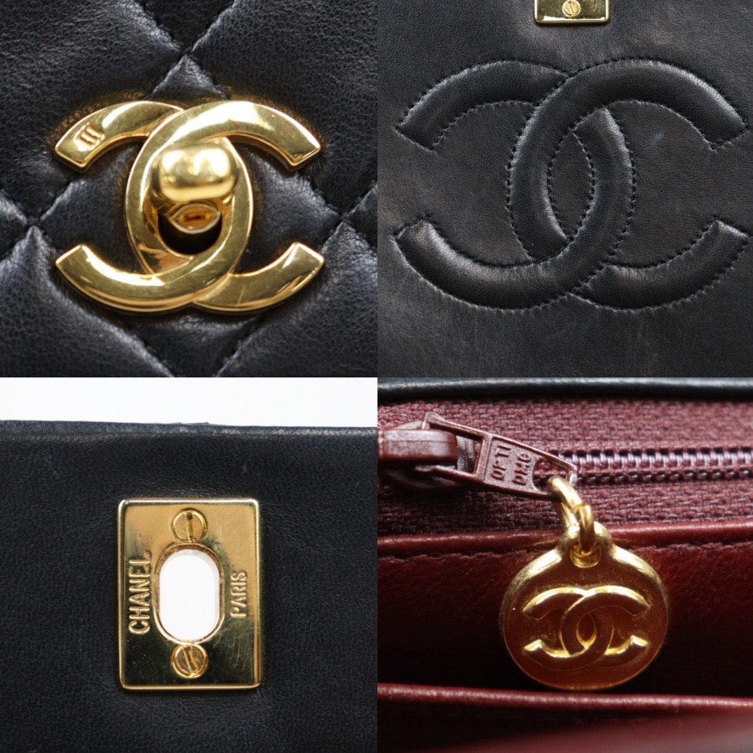 Rank AB｜ CHANEL Matrasse Lamb Skin Chain Bag Made in 1994-1996 Year｜P24061136