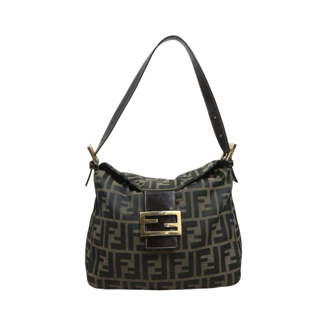 Include Entrupy Certificate of Authenticity｜Good ( Rank AB)｜ FENDI Zucca Mamma Baguette Shoulder Bag ｜26081805