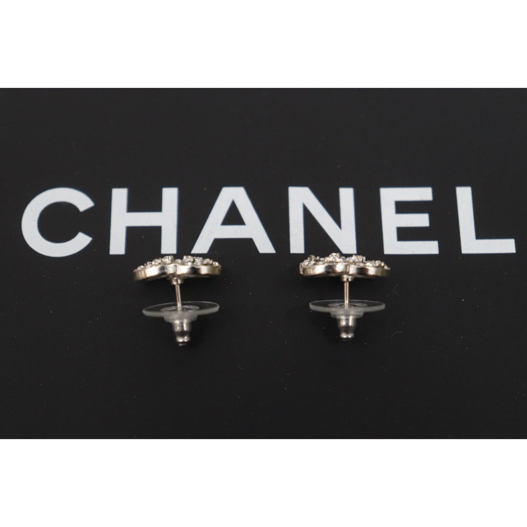 Include Authentic Detective Certificate of Authenticity｜Very Good ( Rank A) ｜CHANEL  COCO Mark Rhinestone Earrings ｜26070701