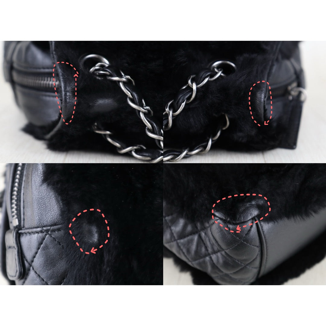 Include Entrupy Certificate of Authenticity｜Good ( Rank AB)｜ CHANEL Sheep Skin Matrasse Chain Single Flap Shoulder Bag Black Made in 2012-2013 Year｜S26052505