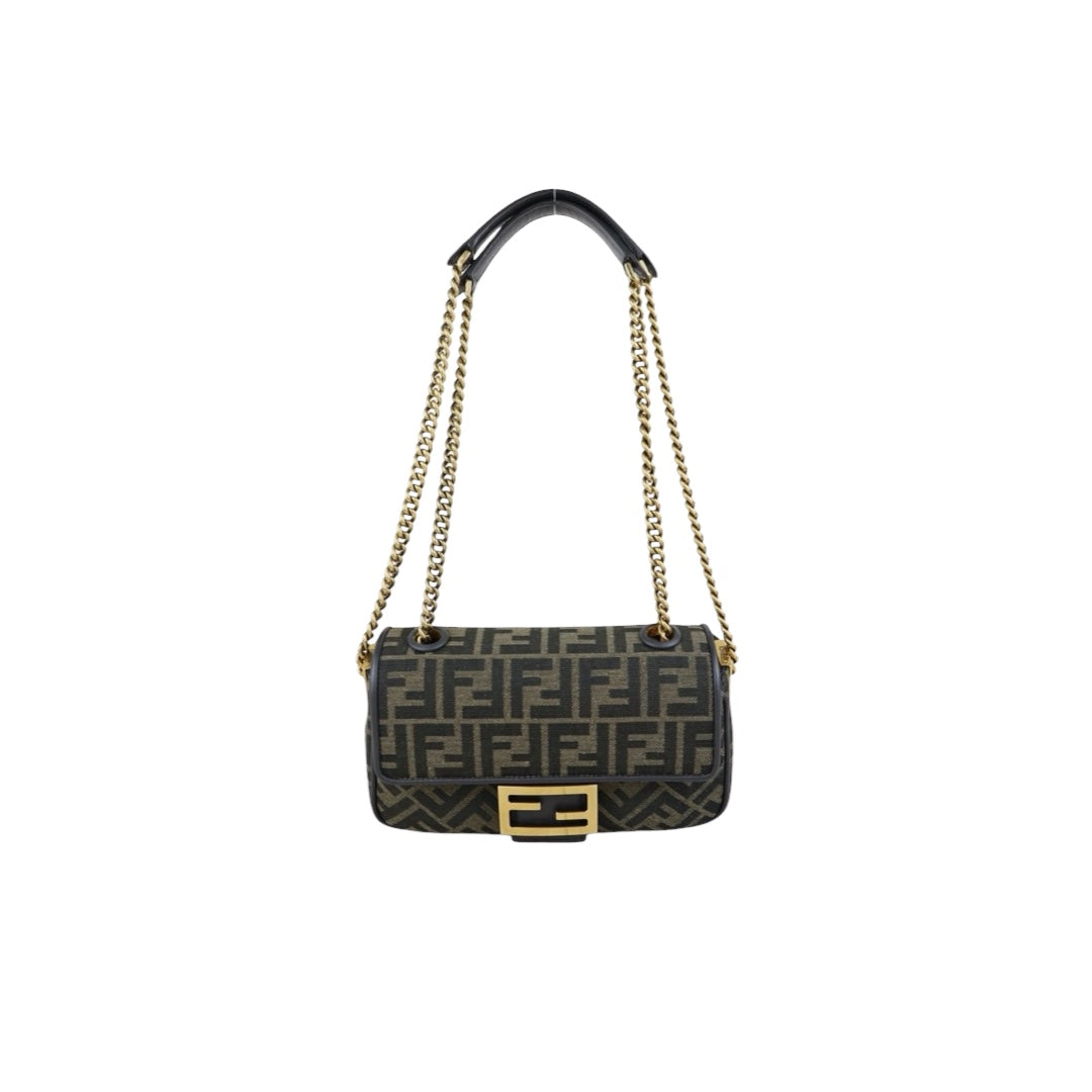 Very Good ( Rank A)｜ FENDI Zucca Mamma Baguette  Chain Shoulder Bag Current Model｜W25082902