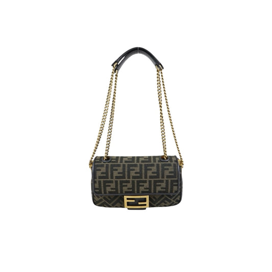 Very Good ( Rank A)｜ FENDI Zucca Mamma Baguette  Chain Shoulder Bag Current Model｜W25082902