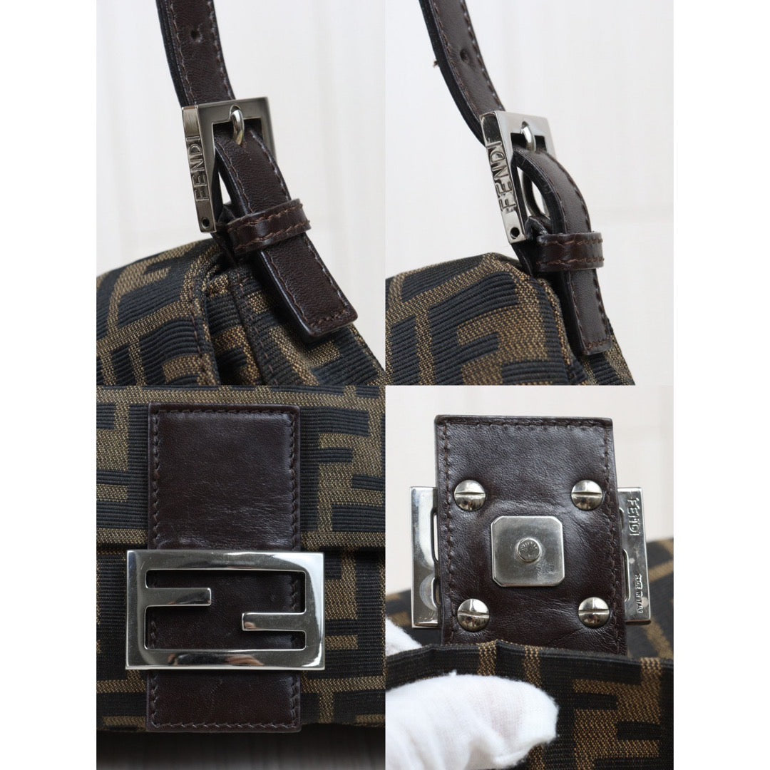 Rank A｜ FENDI Zucca Mamma Baguette Shoulder Bag ｜24042601