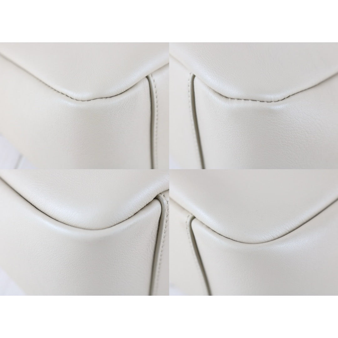 Very Good ( Rank A)｜  Saint Laurent YSL Calf Leather  LE 5A7 Hobo Shoulder Bag PM Sea Salt Color｜S25110317