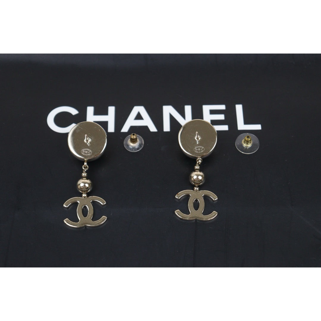 Very Good ( Rank A) ｜CHANEL Coco Mark Round Earrings ｜V25080718