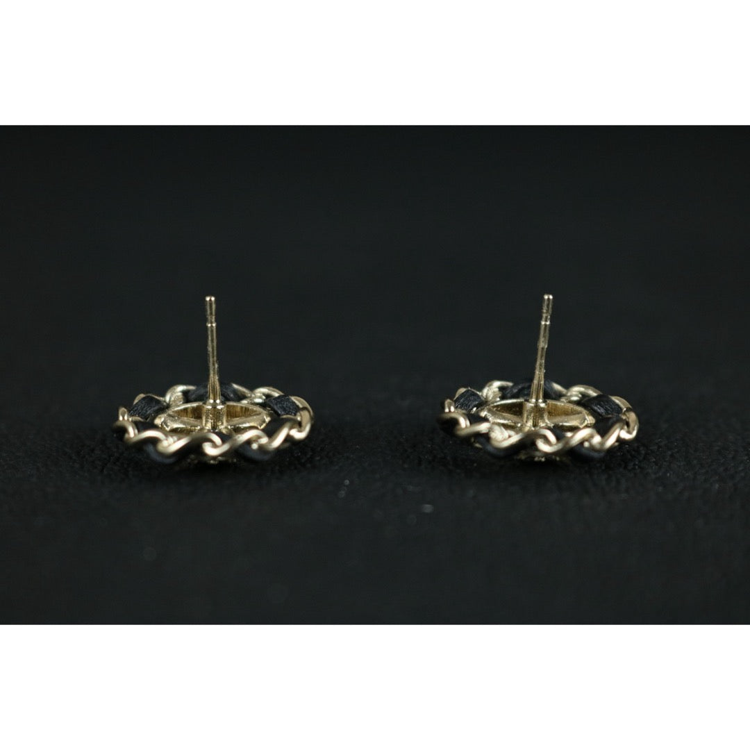 Excellent（Rank SA）｜ CHANEL B22S Coco Mark Matrasse Chain Rhinestone Earrings Made In 2022Year｜S25121108