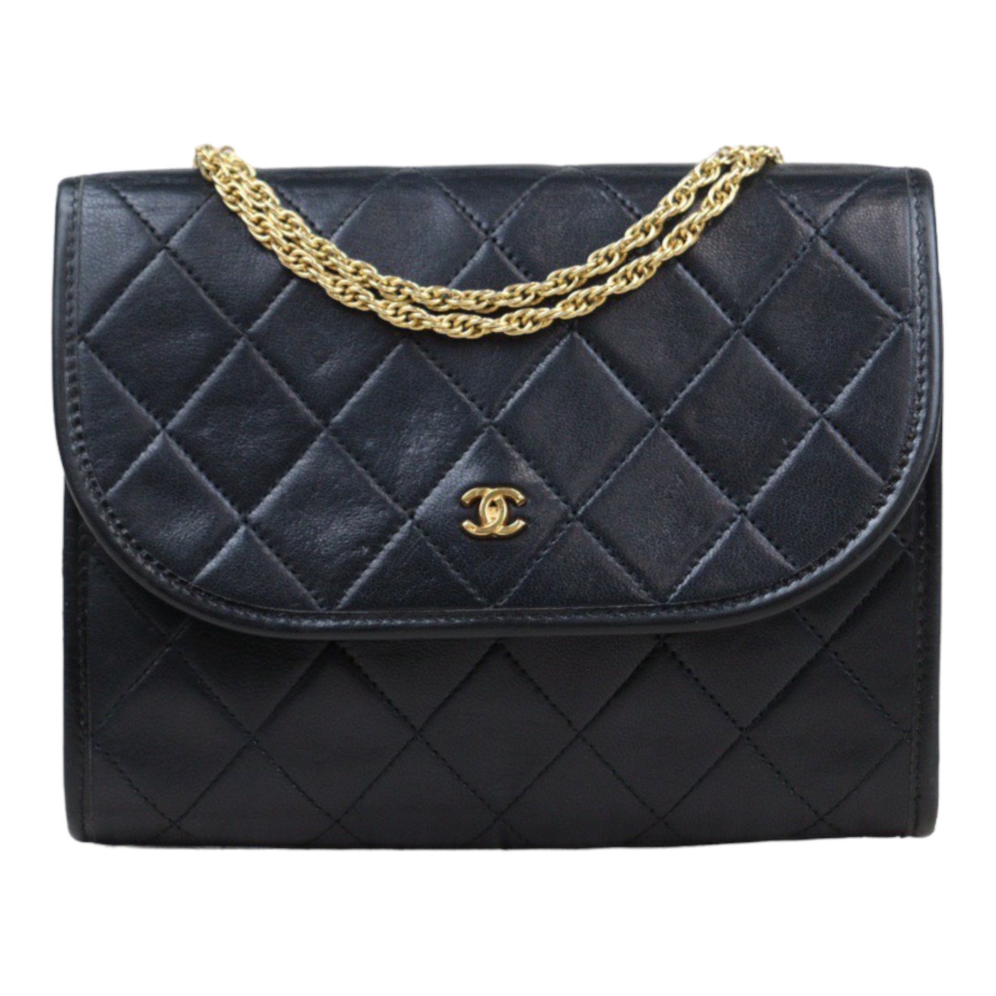 Rank AB｜ CHANEL Mini Coco Mark Matrasse Lambskin Chain Shoulder Bag ｜24022715