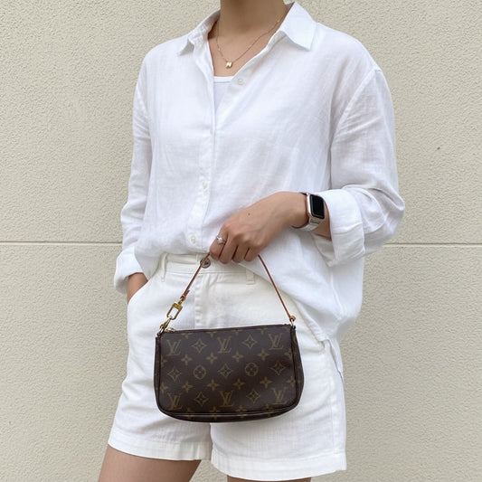 Include Entrupy Certificate of Authenticity｜Good ( Rank AB)｜Louis Vuitton Monogram Pochette Accessoires ｜26052706