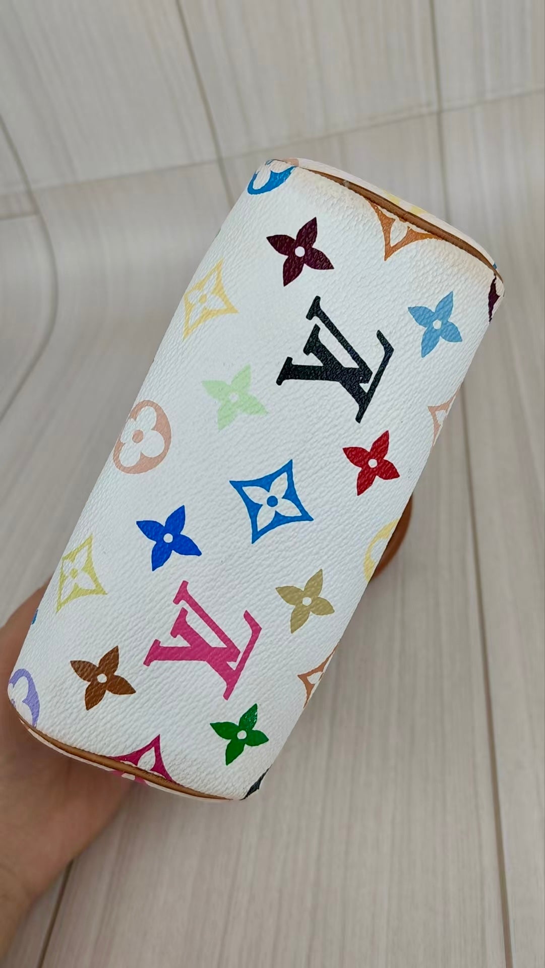 LV Multi Monogram Mini Speedy White Handbag