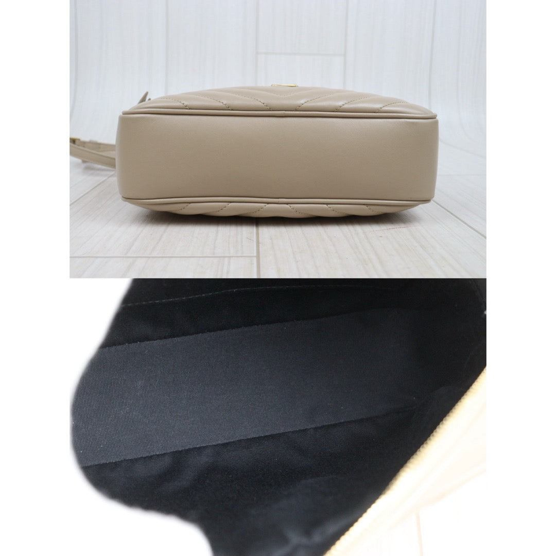 Very Good ( Rank A)｜  Saint Laurent YSL Skin Calf Leather Camera Shoulder Bag Beige｜P25101303