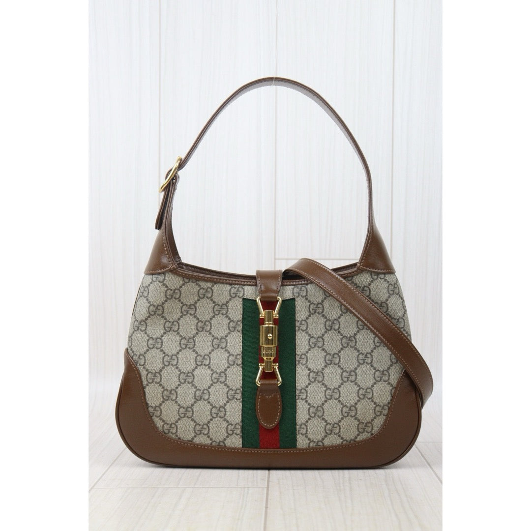 Very Good ( Rank A) ｜ GUCCI Tan Monogram Canvas Hobo Jackie O Bag With Shoulder Strap｜S24092804