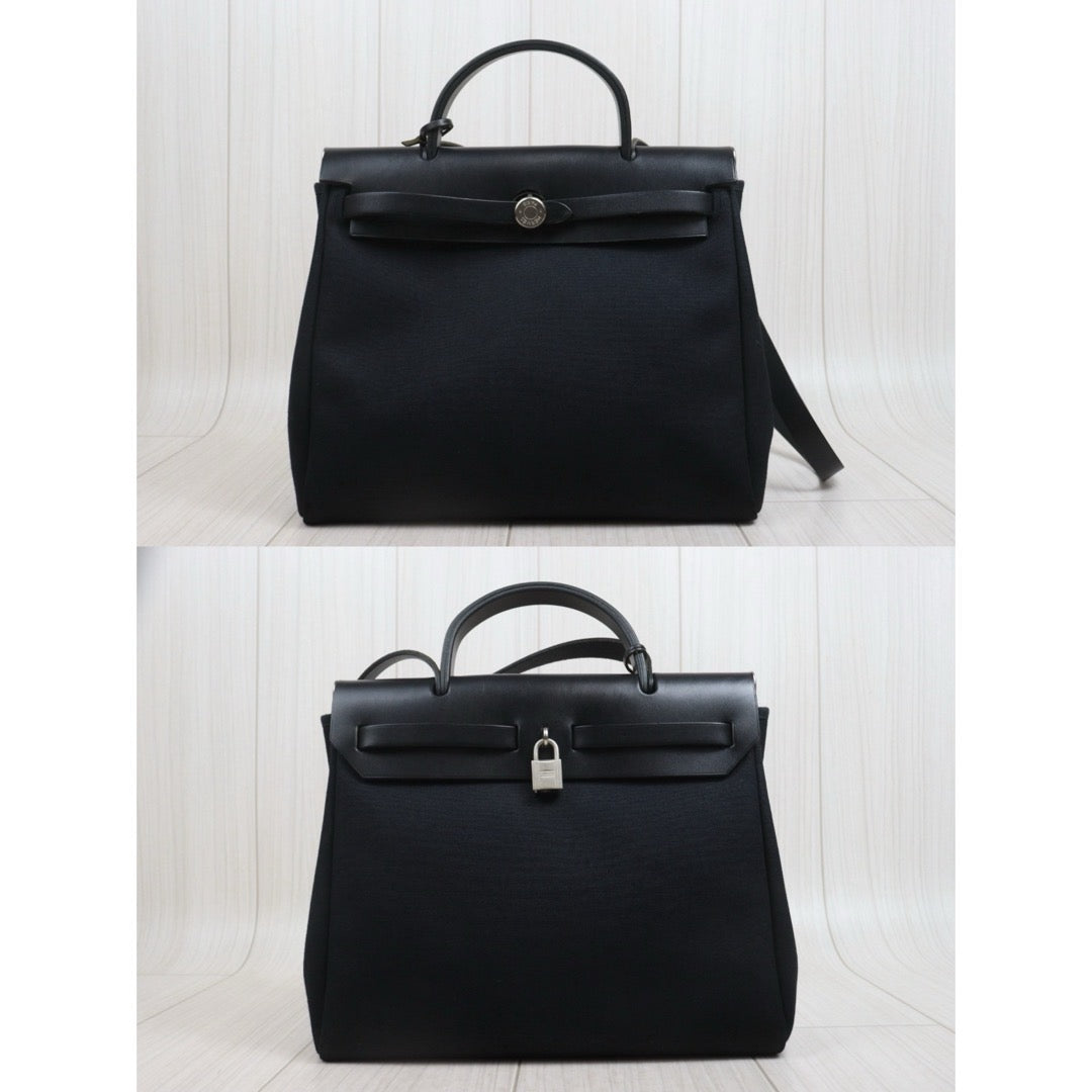 Include Entrupy Certificate of Authenticity｜Good ( Rank AB)｜ HERMES Herbag PM Hang Bag □D Stamp  ｜26082807
