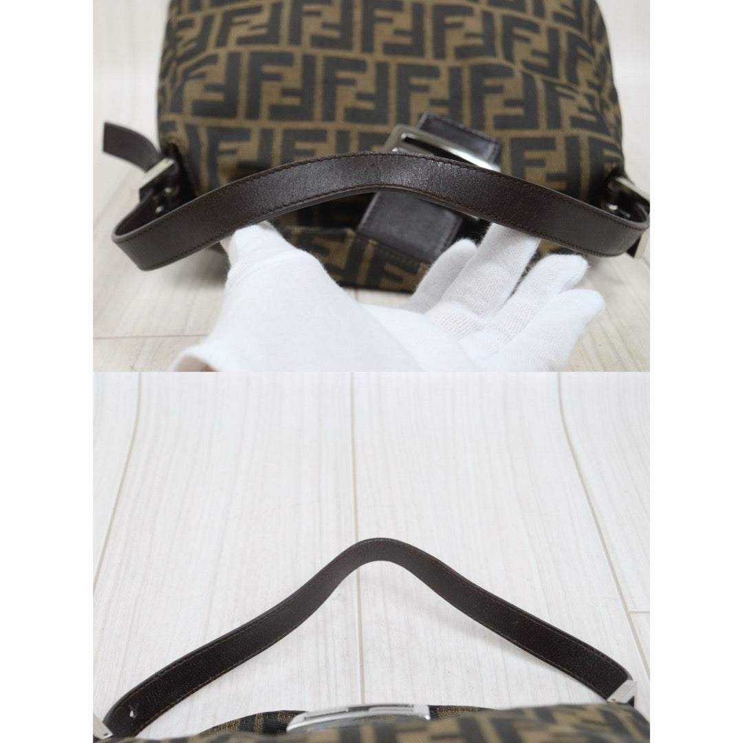 Include Entrupy Certificate of Authenticity｜Very Good ( Rank A)｜ FENDI Zucca Mamma Baguette Shoulder Bag ｜26070910