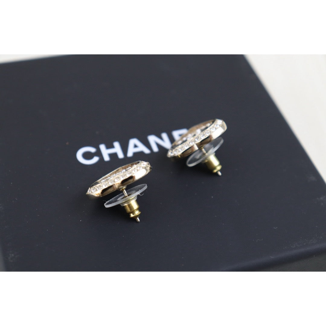 Very Good ( Rank A)｜ CHANEL Coco Mark Rhinestone Earrings｜H25011305