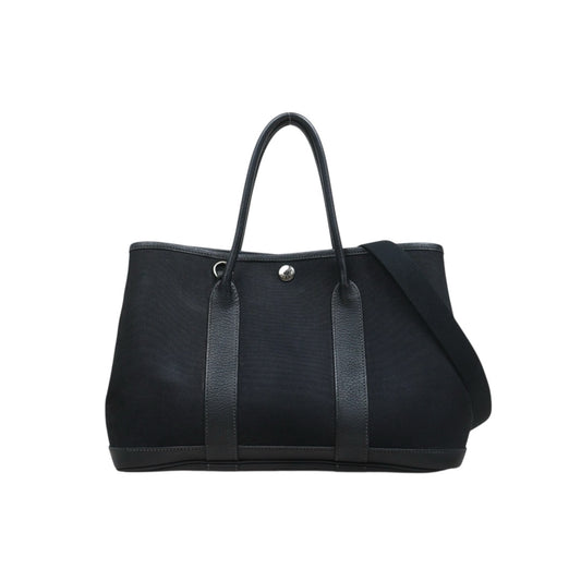 Good ( Rank AB)｜ HERMES Garden Party TPM  Black HandBag ◽︎I Stamp Made In 2005 Year｜Y25112502