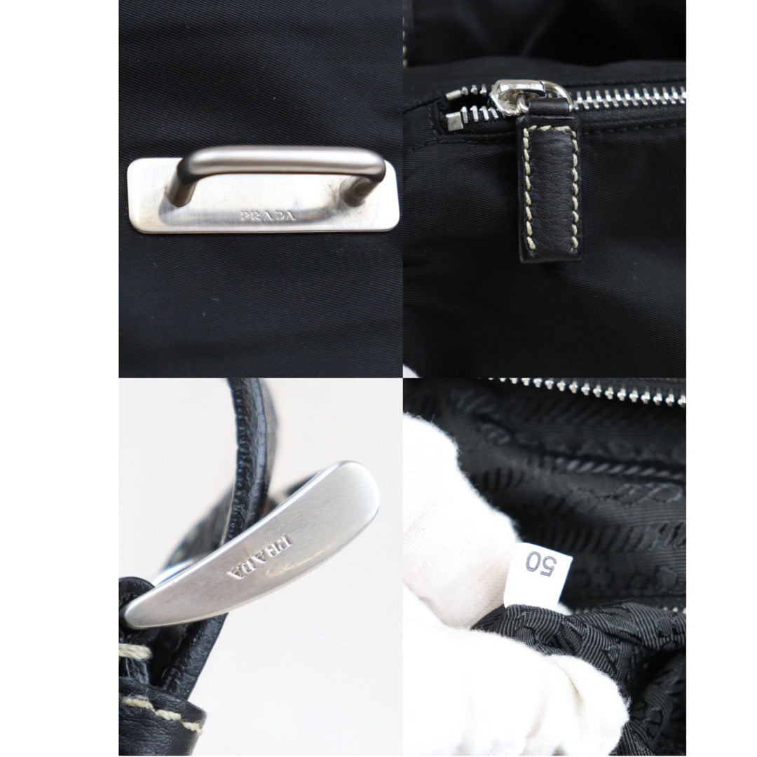 Rank A｜Prada Nylon Shoulder Bag Black｜Q24032614