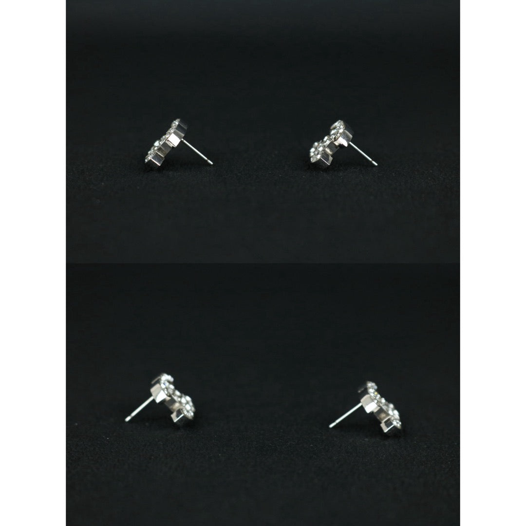 Include Authentic Detective Certificate of Authenticity｜Very Good ( Rank A) ｜CHANEL 05V COCO Mark  Rhinestone Earrings Made In 2005Year｜S26061006