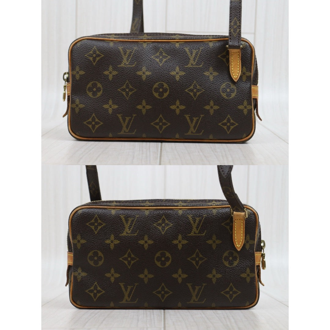 Include Entrupy Certificate of Authenticity｜Good ( Rank AB)｜Louis Vuitton Monogram Pochette Marley Bandolier Shoulder Bag｜26042806