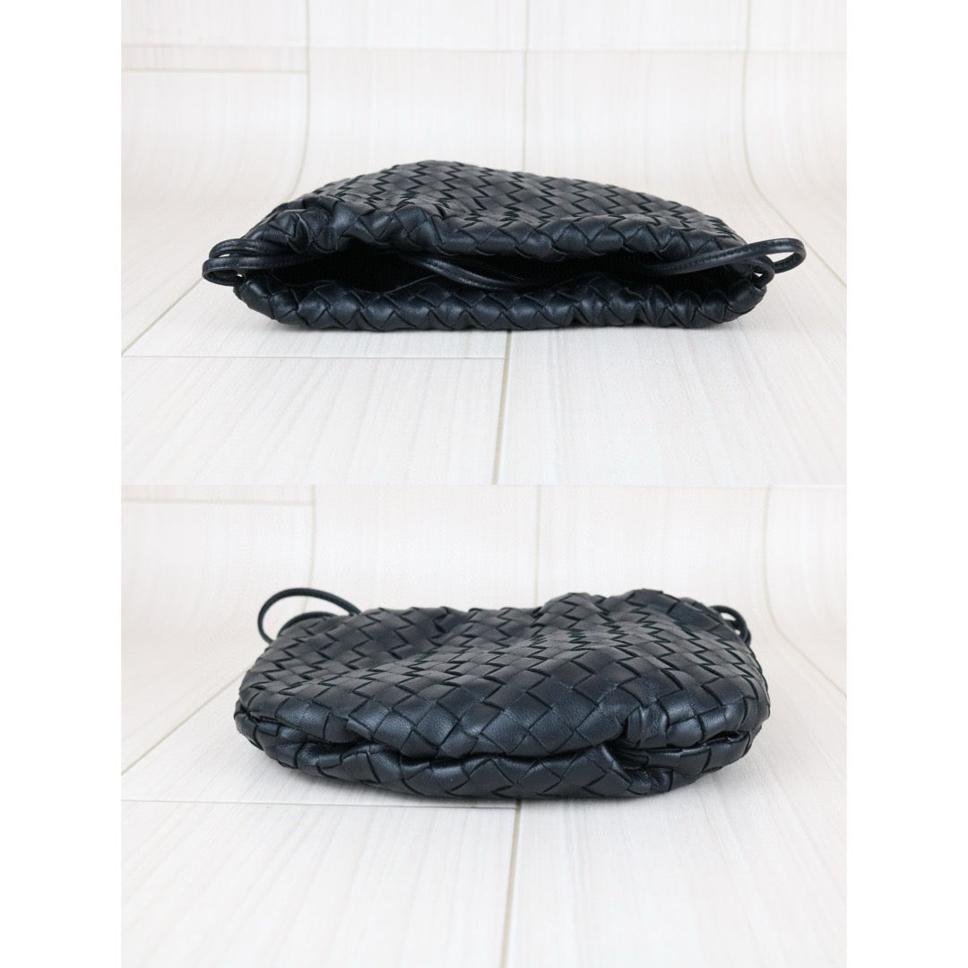 Very Good ( Rank A)｜ Bottega Veneta Lamb Skin  the bulb Braid  Shoulder Bag Black｜X25042314