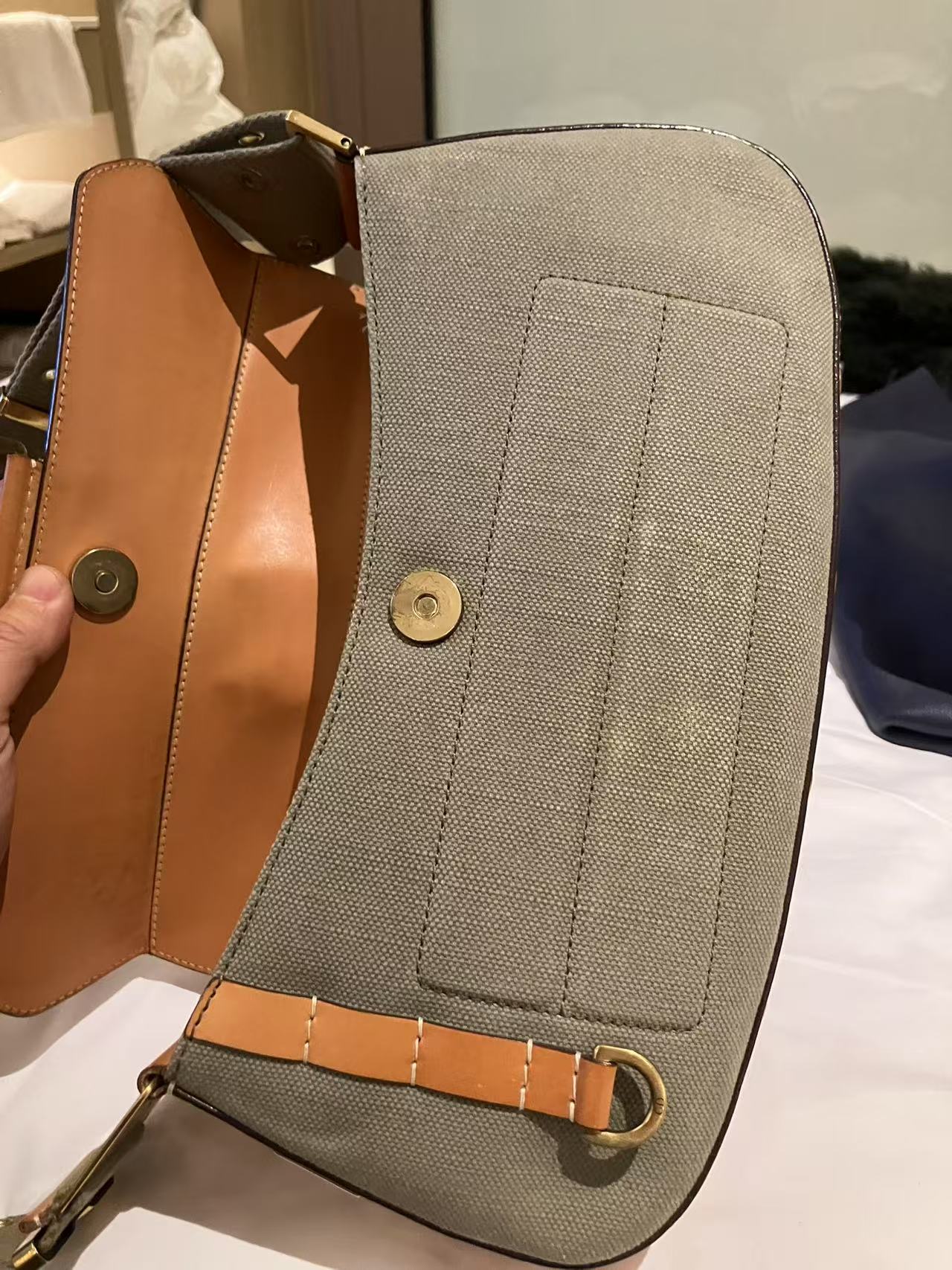 Dior Punk Canvas Shoulder Bag