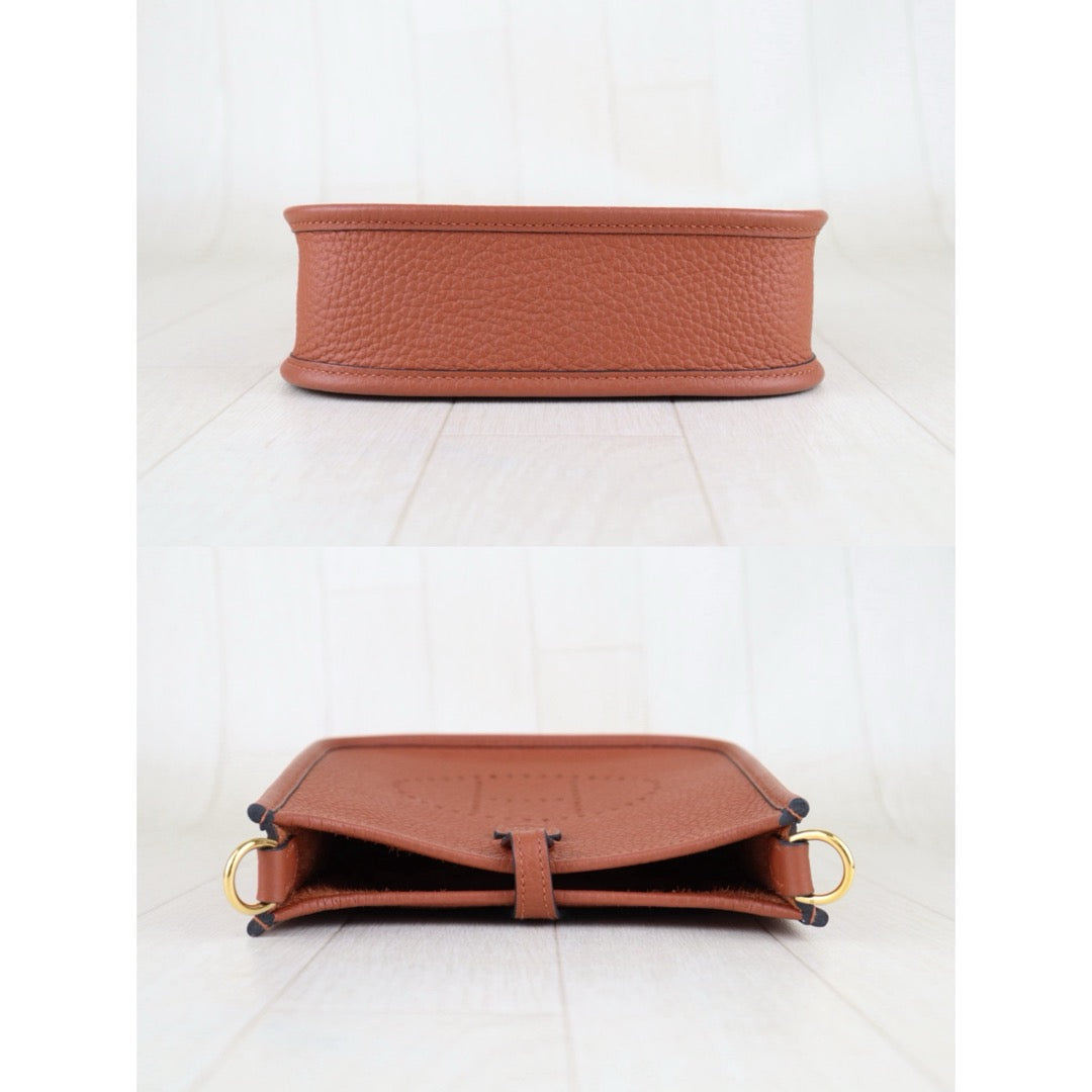 Excellent（Rank SA）｜ HERMES TC Leather Mini Evelyn 16 Shoulder Bag Gold Hardware B Stamp Made In 2023 Year Potiron｜H25111702