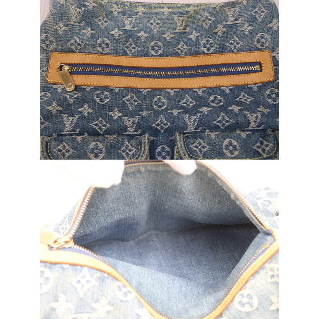 Include Entrupy Certificate of Authenticity｜Fair ( Rank B)｜  Louis Vuitton Monogram Denim Baggy GM Shoulder Bag｜26011308