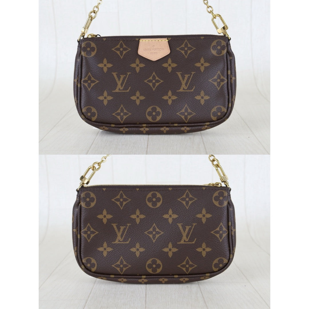 Include Entrupy Certificate of Authenticity｜Very Good ( Rank A)｜ Louis Vuitton Monogram Multi Pochette Accessoire Khaki｜Z26092911