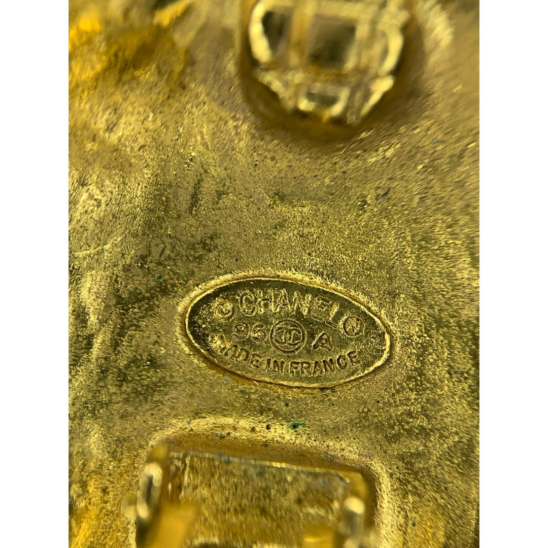 Very Good ( Rank A) ｜ CHANEL 96A Coco Mark  Golden Vine  Earrings Made In 1996Year｜26030507