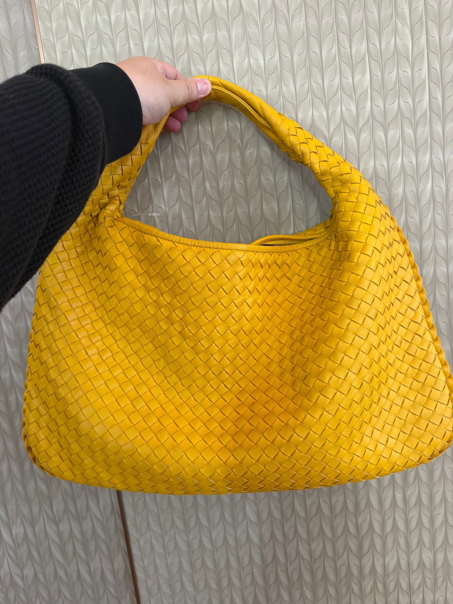 Bottega Veneta Lamb Skin Braid Shoulder Bag