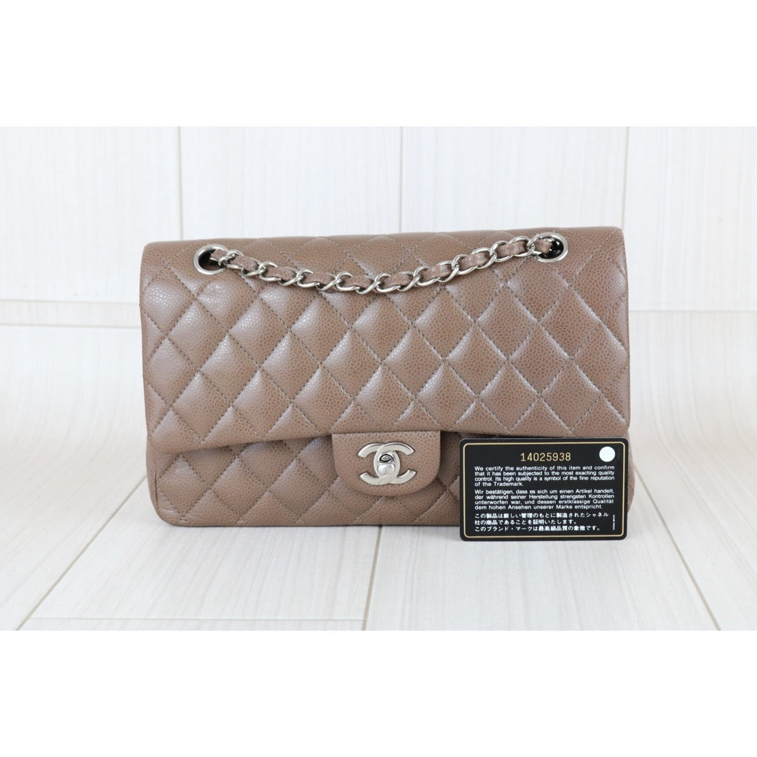 Include Entrupy Certificate of Authenticity｜Very Good ( Rank A)｜CHANEL Caviar Skin Matrasse Chain Double Flap 25 Shoulder Bag Brown Made In 2010~2011Year  ｜S26030802