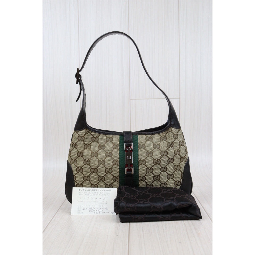 Rank A ｜ GUCCI Tan Monogram Canvas Hobo Jackie O Bag ｜24011302