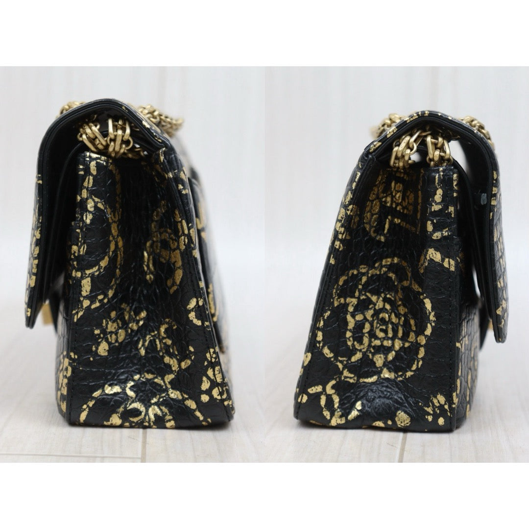 Good ( Rank AB)｜ CHANEL 2.55 Double Flap Graffiti Crocodile Pattern Matelasse Chain Shoulder Bag Limited edition  Made in 2019-2020Year｜Y25110425