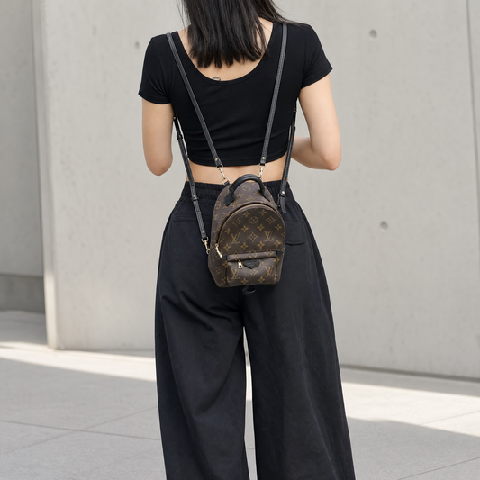 Include Entrupy Certificate of Authenticity｜Very Good ( Rank A)｜  Louis Vuitton Monogram Coated Canvas Mini Palm Springs Backpack｜S26072607