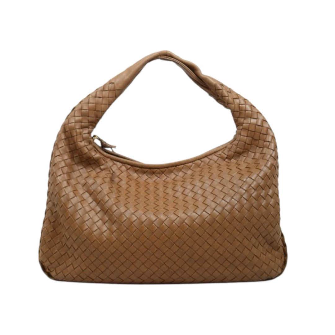 Good ( Rank AB)｜ Bottega Veneta Lamb Skin Braid Shoulder Bag Brown｜V25042416