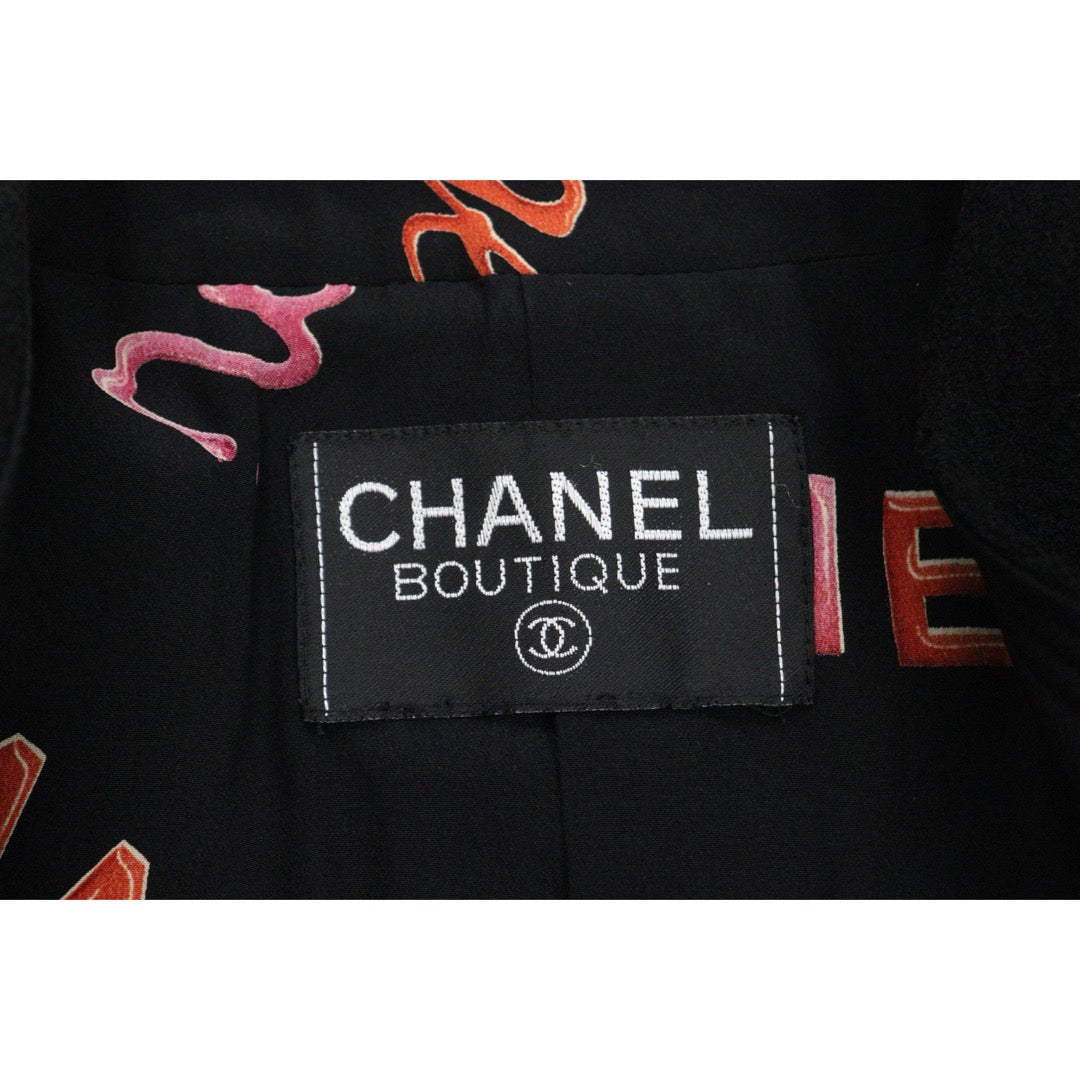 Very Good ( Rank A) ｜ CHANEL Wool  Black Boutique Coat｜W25102109