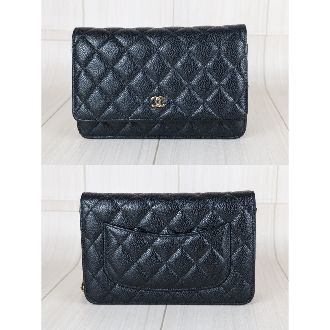 Very Good ( Rank A) ｜Full Set CHANEL Matrasse Chain Caviar Skin WOC19 Shoulder Bag Black Made In 2020Year ｜W25111203