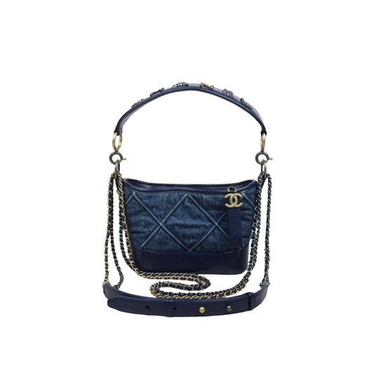 Good ( Rank AB)｜  CHANEL PM Gabrielle  Denim Handbag Shoulder Bag Blue Made In 2020Year｜Y25112507